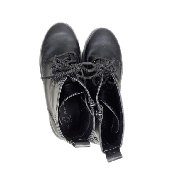 **SOLD**Time & Tru Black Womens 9 Faux Leather Combat Moto Boots - Picture 6 of 8